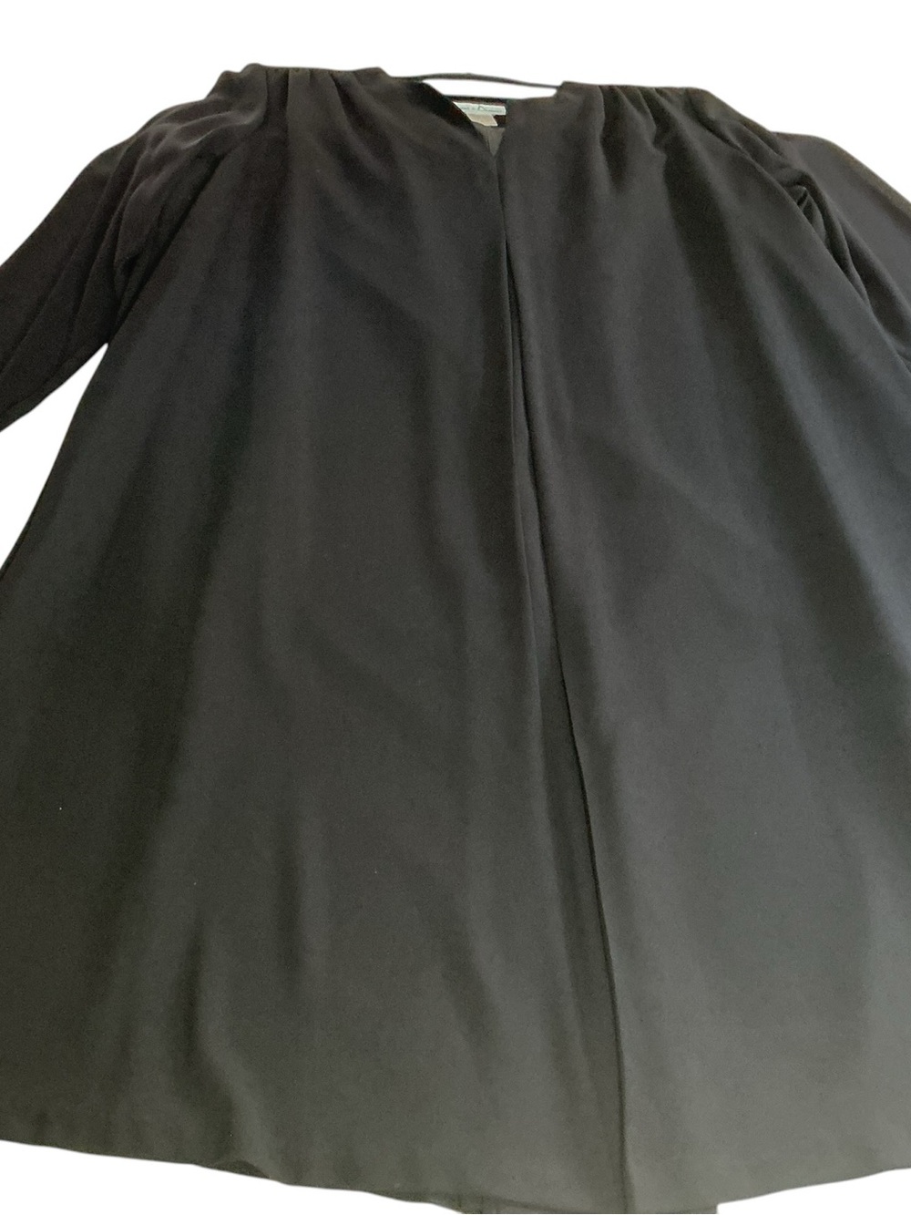 Drapers & Damon's semi formal Dress 22W Black Lined Midi Flowy evening NWT - Picture 4 of 14